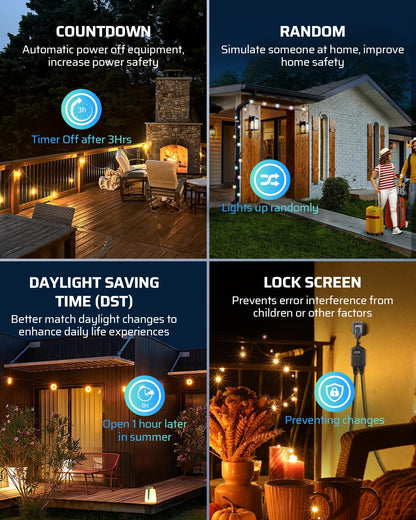 DEWENWILS Outdoor Digital Timer for Lights，ETL Listed