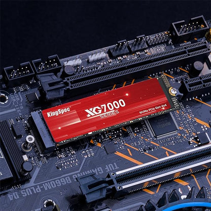 KingSpec XG7000 4TB NVMe SSD PCIe 4.0-7400MB/s Read Speed, 3D TLC NAND M.2 2280 Internal SSD, Compatible with Gaming PC, Laptop, PS5 Console