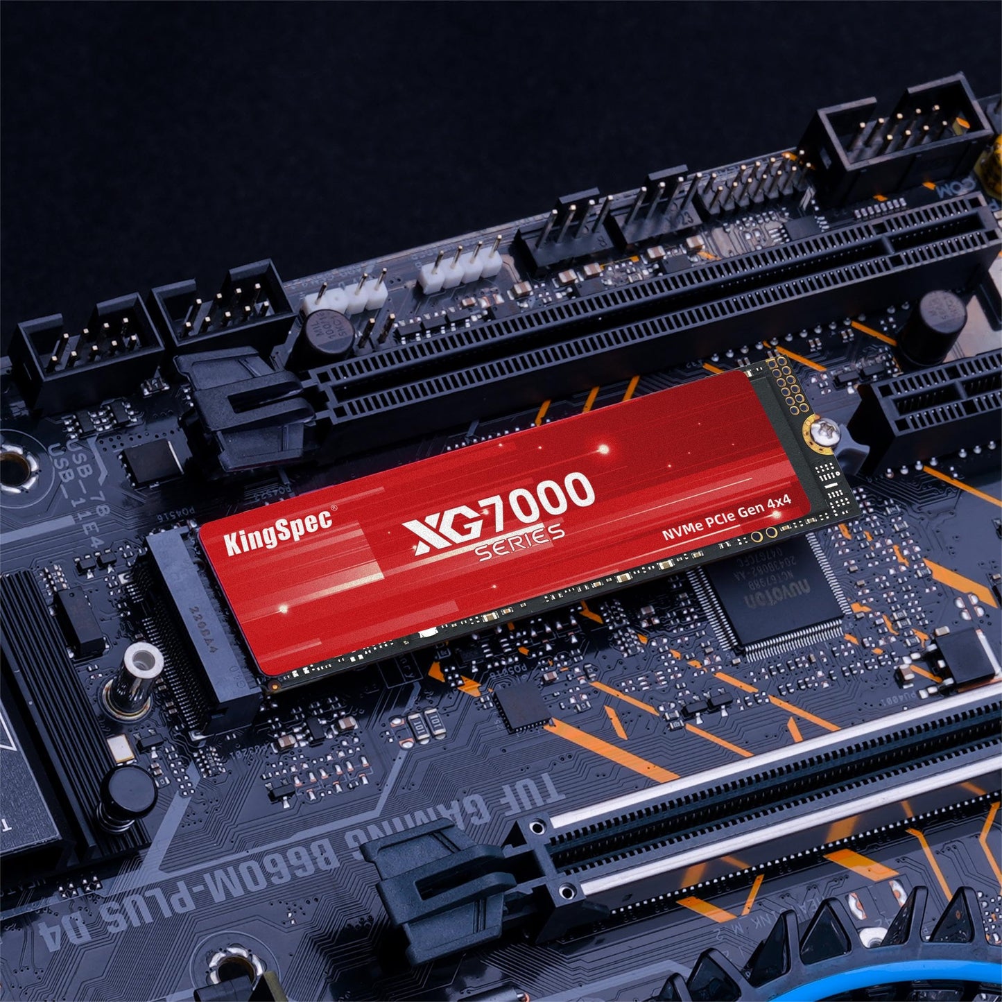 KingSpec XG7000 1TB NVMe SSD PCIe 4.0-7400MB/s Read Speed, 3D TLC NAND M.2 2280 Internal SSD, Compatible with Gaming PC, Laptop, PS5 Console