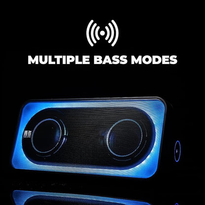Altec Lansing Shockwave 200 Wireless Party Speaker 180W Bluetooth Speaker with a Long Lasting 12 Hour Battery, Multi LED Party Modes, Multiple bass Boost Modes, Party Sync, AM/FM Radio