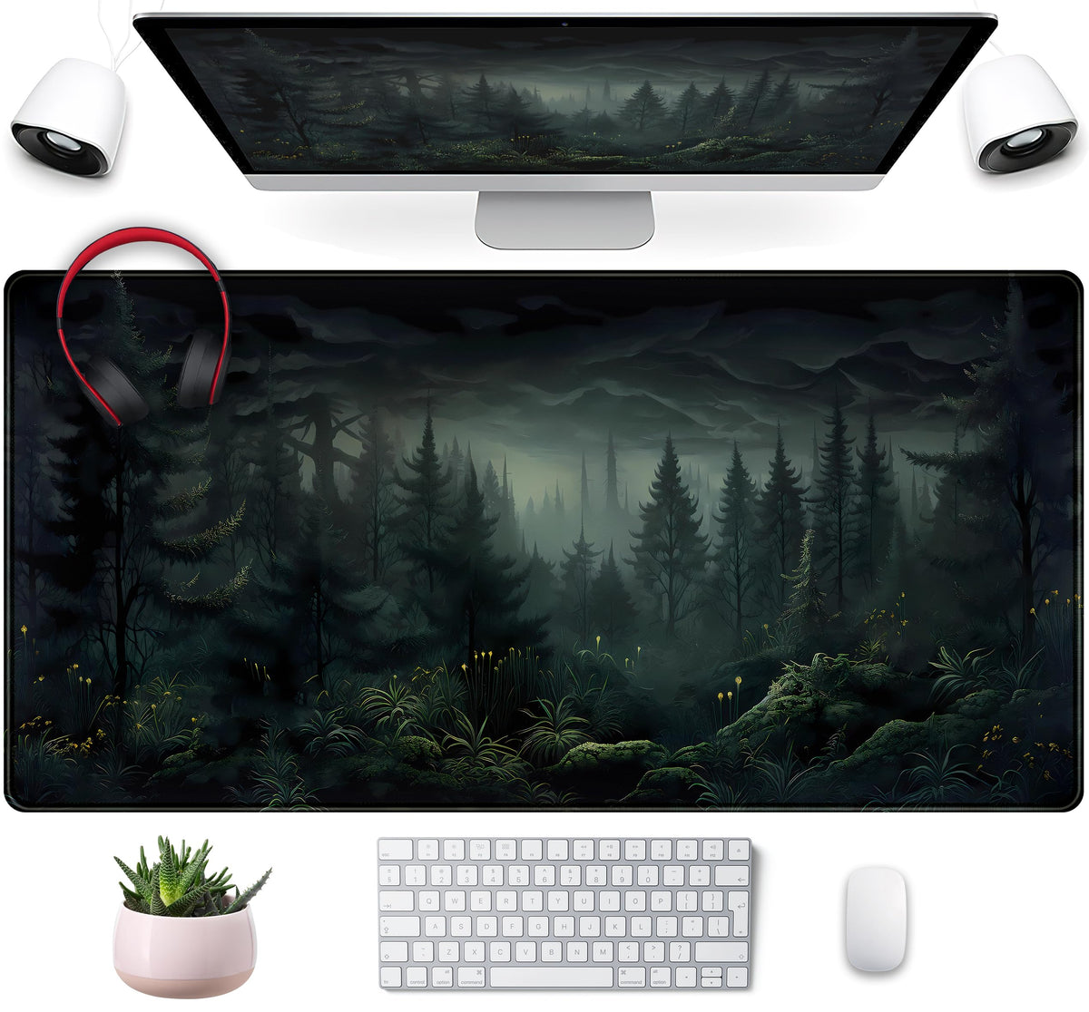 Anime Crow Kawaii Desk Mat Cute Retro Floral Mouse Pad Gaming Desk Pad XXL Large Desk Matt for Desktop Computer Mousepad, Laptop Keyboard Mouse Mat Office Decor Accessories for Women, 31.5x15.75 in