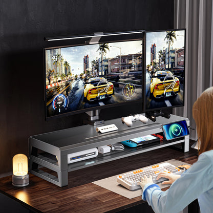 Computer monitor stand (USB Hub Fast Charging Version, Two-layer 550mm)