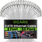 GEARit Cat6 Patch Cables Cat 6 Ethernet Cable 2 ft 50-Pack Black