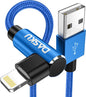 90 Degree iPhone Charger [MFi Certified] USB A Lightning Cable 6FT, 2 Pack