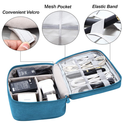 SELLYFELLY Electronics Organizer Travel Universal Cable Organizer Bag Waterproof Electronics Accessories Storage Cases for Cable, Charger, Phone, USB, SD Card, Hard Drives, Power Bank, Cords