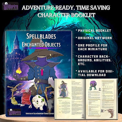 Spellblades & Enchanted Objects for DND Miniatures 28mm-32mm Player-Characters, NPC Bulk D&D Minis Unpainted Dungeons & Dragons Figures Accessories for Fantasy Tabletop RPG DND Pathfinder