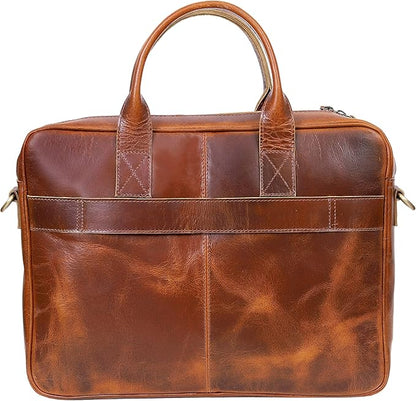 VC VINTAGE COUTURE Leather briefcase bag for men Leather Laptop Bags For Men and Women Travel Messenger Bag