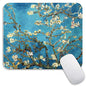 Armanza Square Mouse Pad Apricot Flower, Personalized Premium-Textured Custom Mouse Mat Design, Washable Mousepad Cloth, Non-Slip Rubber Base Computer Mouse Pads for Wireless Mouse