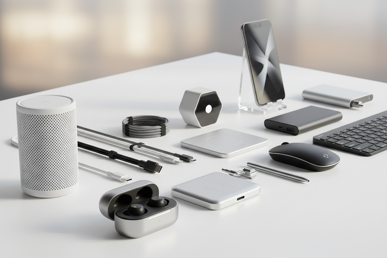 At Vivid Life, we carefully select each product for performance, durability, and style. From smart home devices and audio equipment to chargers, computer accessories, and innovative tech gadgets, our collection is designed to meet your modern lifestyle needs. (make it real photo)