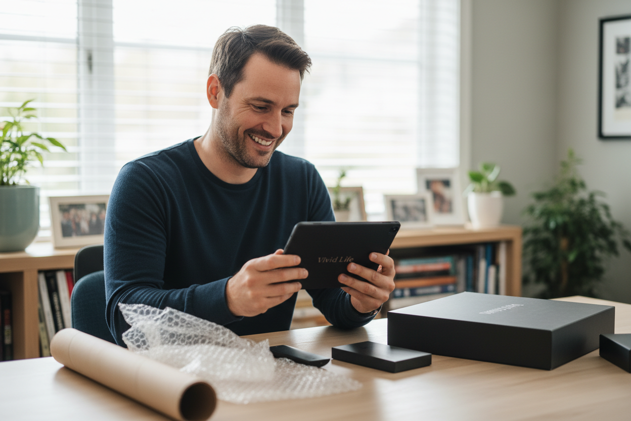 "Fast shipping, great packaging, and the product exceeded my expectations. Vivid Life is now my go-to for electronics." – Michael S. (make it real photo)